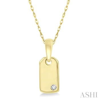 Petite Dog Tag Diamond Pendant